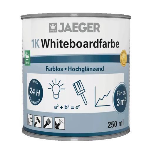 Jaeger 1K Whiteboardfarbe 250 ml 3960001-020 Farblos hochglänzend